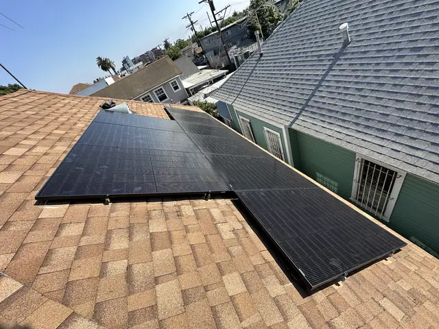 Completed residential solar project in Los Angeles, CA