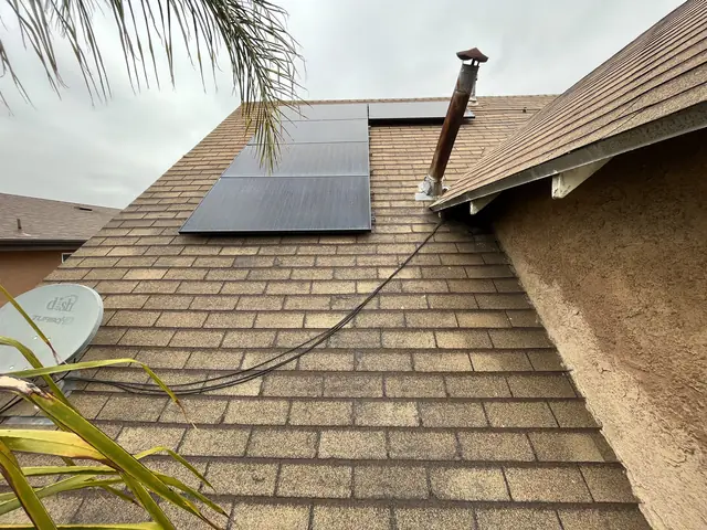 Solar array close-up in Los Angeles, CA