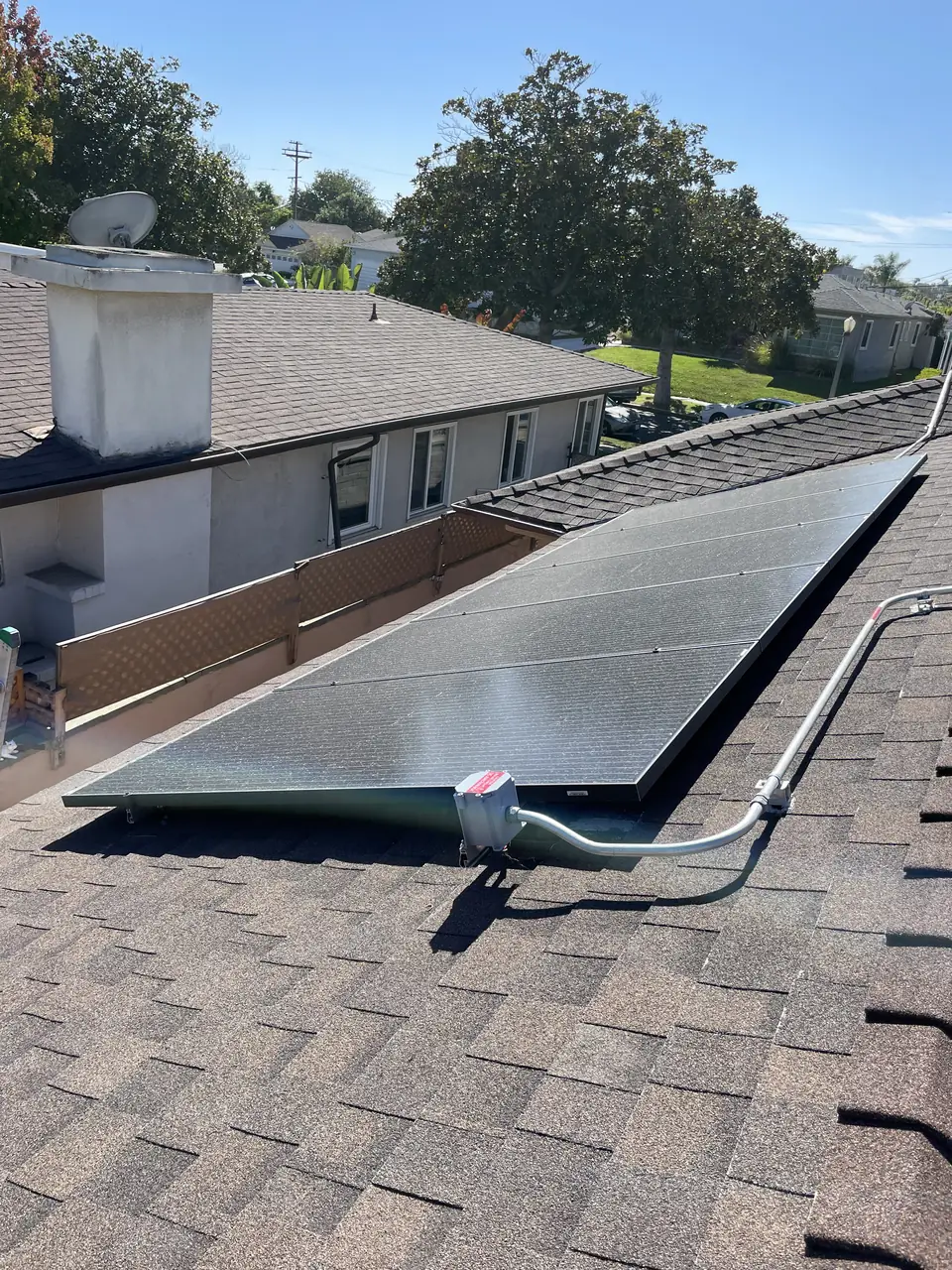 Completed residential solar project in Los Angeles, CA
