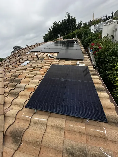 Rooftop solar installation by Cali Energy in Los Angeles, CA