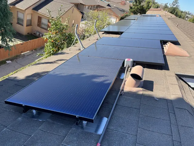 Completed residential solar project in Monrovia, CA