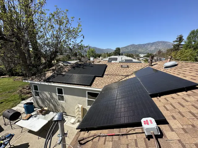 Residential PV system installed in Monrovia, CA