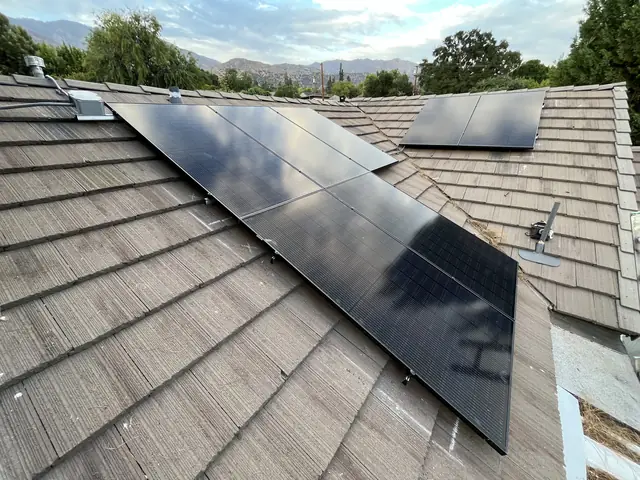 Rooftop solar installation by Cali Energy in Monrovia, CA