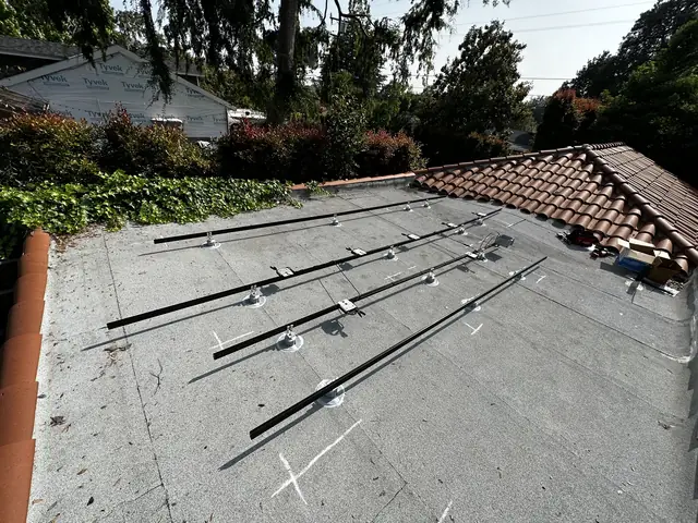 Solar array close-up in Monrovia, CA