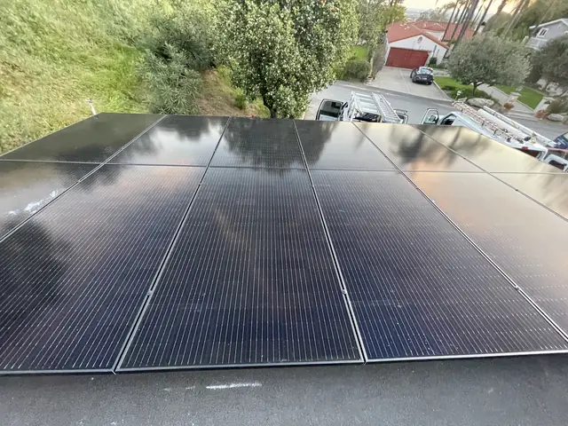 Completed residential solar project in Monrovia, CA