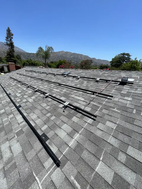 Completed residential solar project in Monrovia, CA