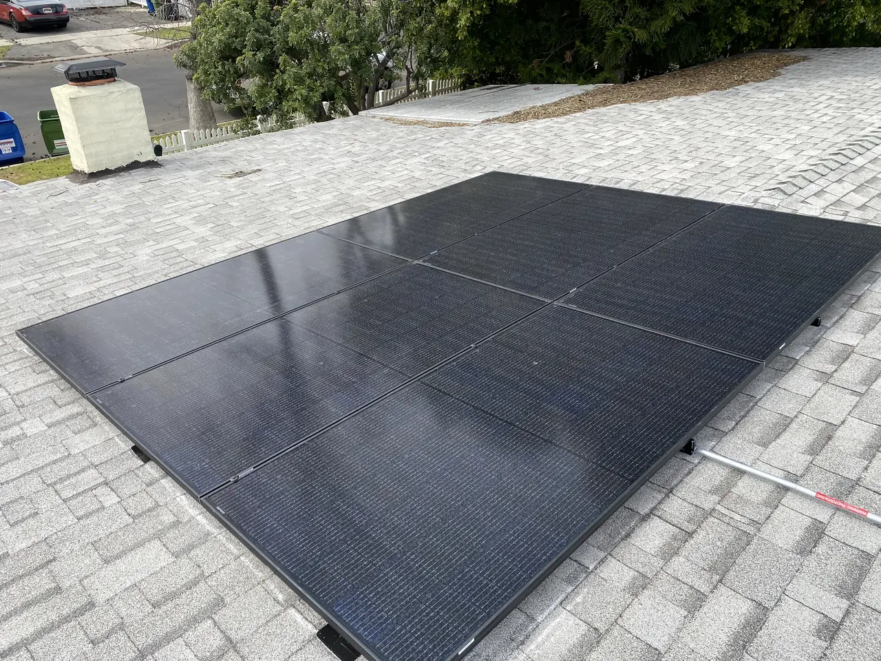 Sixteen all-black Canadian Solar panels with Enphase IQ8Plus in North Hollywood