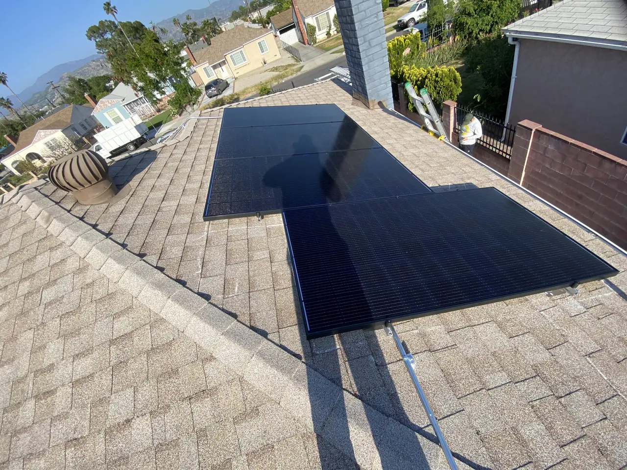 Thirteen Mission Solar panels expanding an existing system in North Hollywood