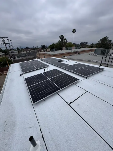 Rooftop solar installation by Cali Energy in North Hollywood, CA