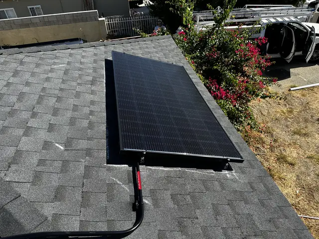 Completed residential solar project in North Hollywood, CA