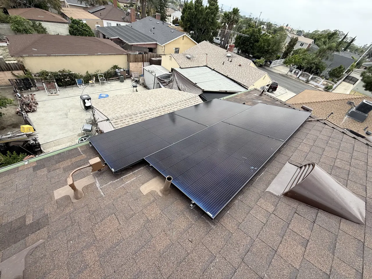 Completed residential solar project in North Hollywood, CA