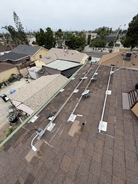 Finished rooftop solar panels on a North Hollywood home