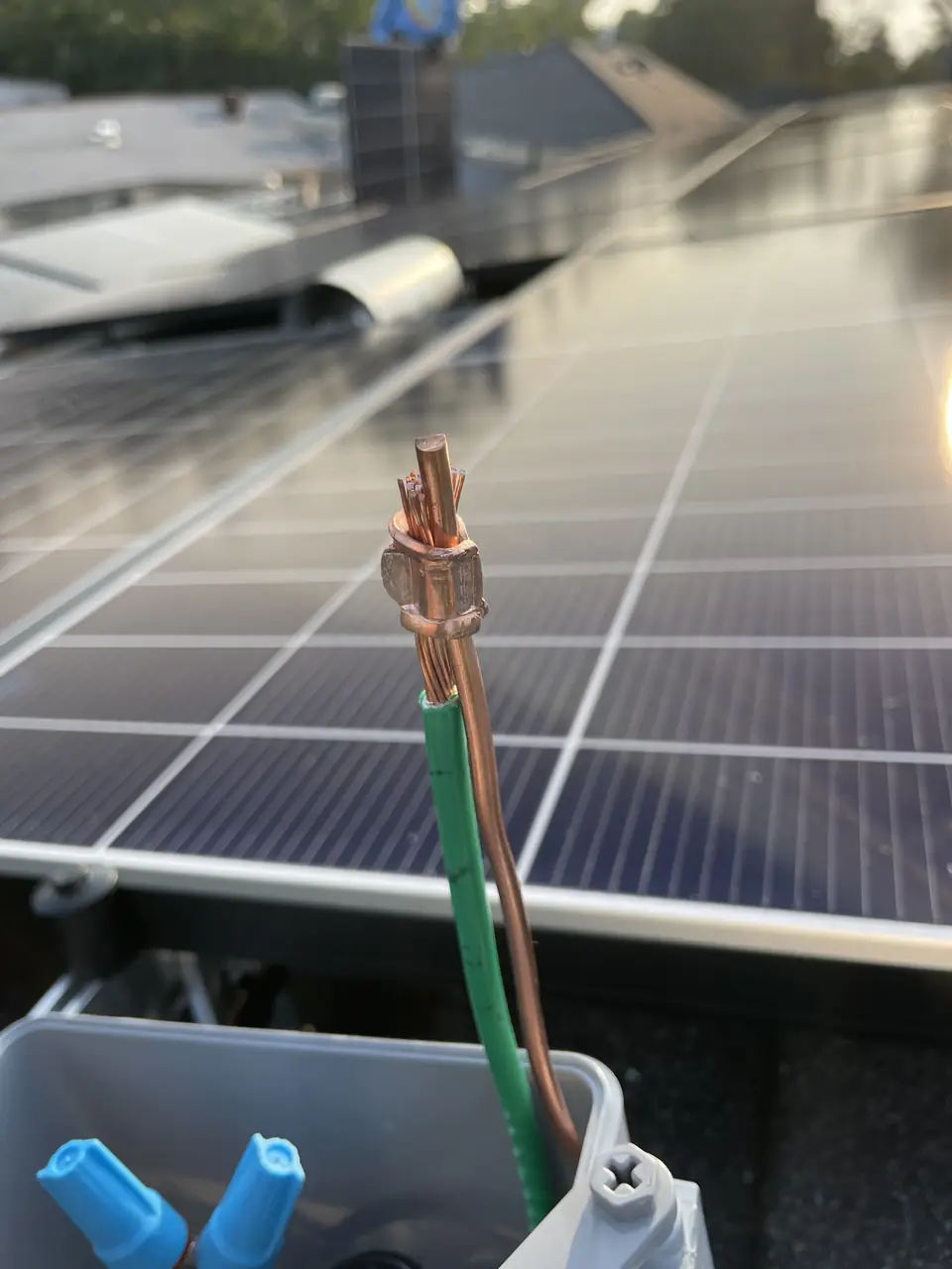 Solar array close-up in North Hollywood, CA