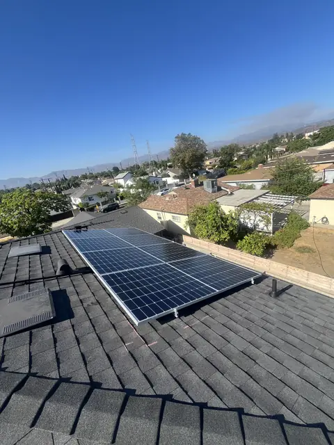Rooftop solar installation by Cali Energy in North Hollywood, CA