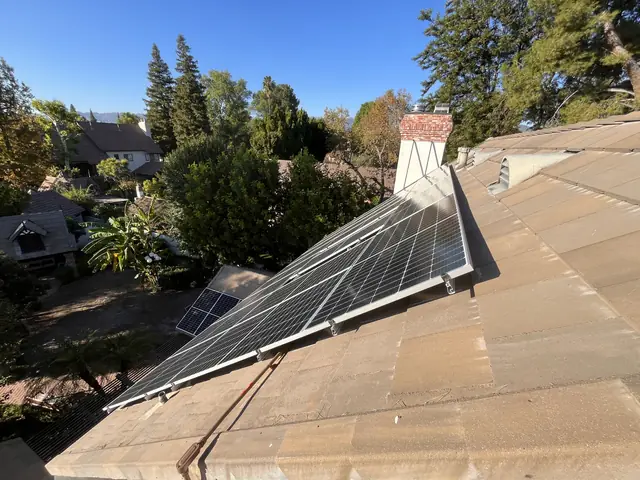 Rooftop solar installation by Cali Energy in Northridge, CA