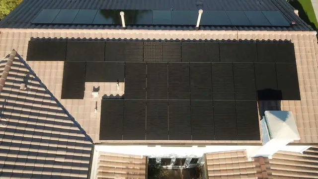 Solar array close-up in Northridge, CA