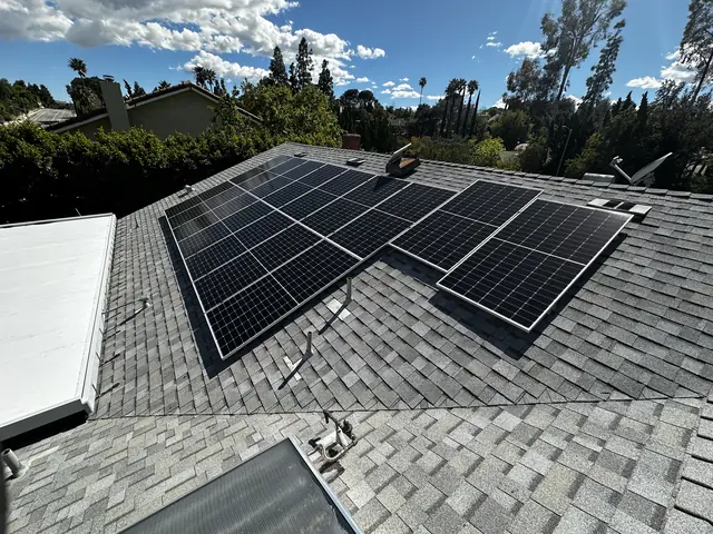 Completed residential solar project in Northridge, CA