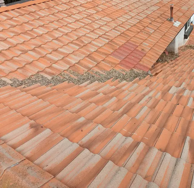S-profile concrete tile roof on a two-storey house, Northridge