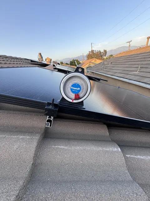 solar panel array on a tile roof in Pacoima, CA