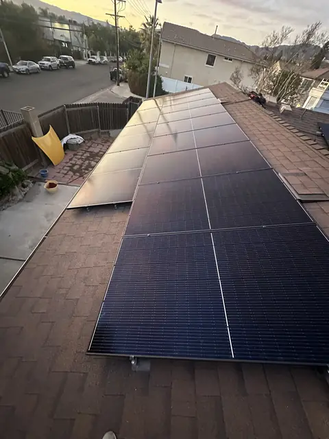 Solar array close-up in Pacoima, CA
