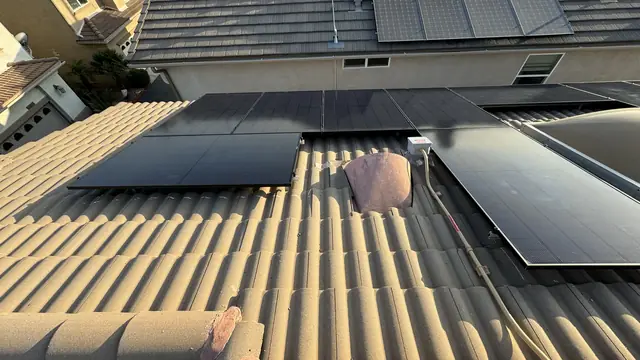 Solar array close-up in Pacoima, CA