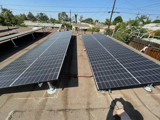 Solar array close-up in Pacoima, CA