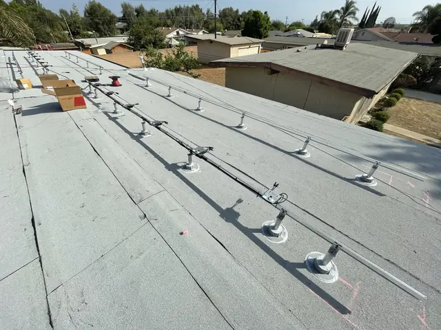 Solar array close-up in Pacoima, CA