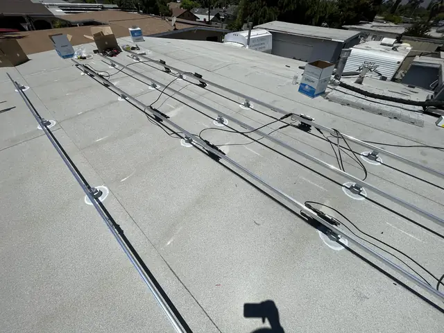 Solar array close-up in Pacoima, CA