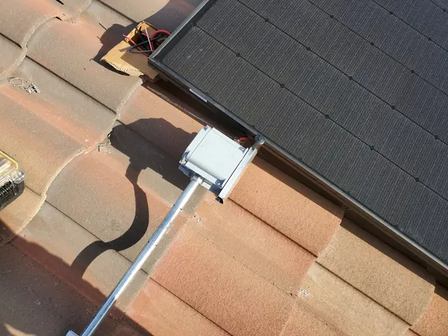 Finished rooftop solar panels on a Pacoima home