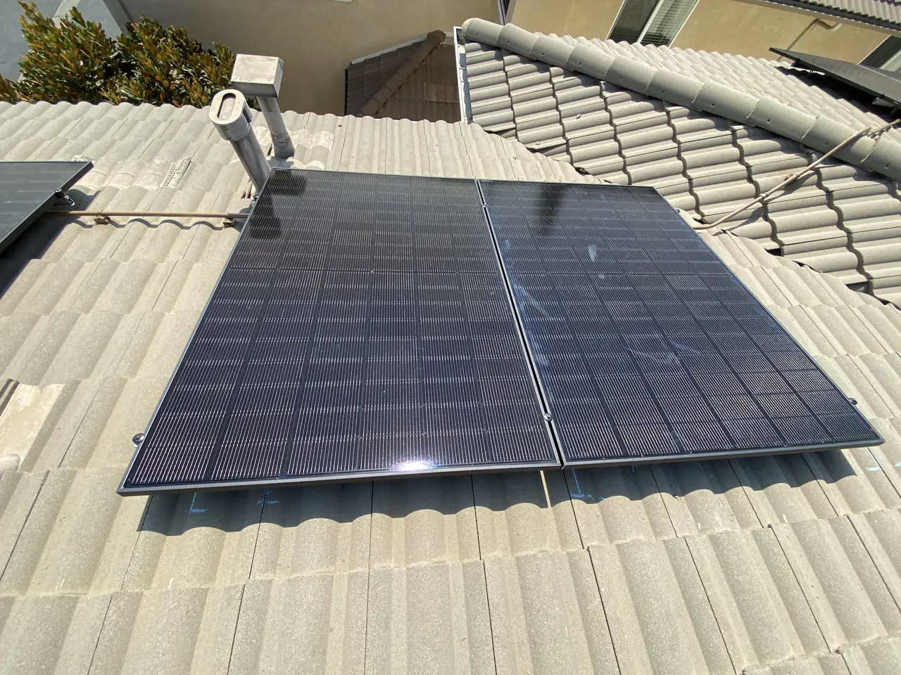 Solar array close-up in Pacoima, CA