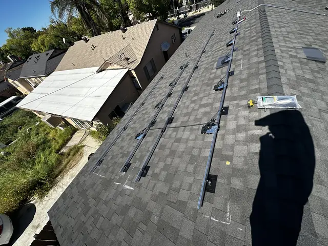 Solar array close-up in Pacoima, CA