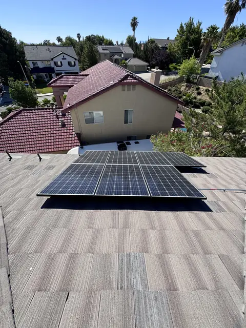 Completed residential solar project in Palmdale, CA