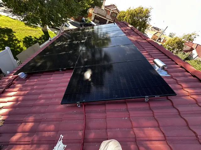 Solar array close-up in Palmdale, CA