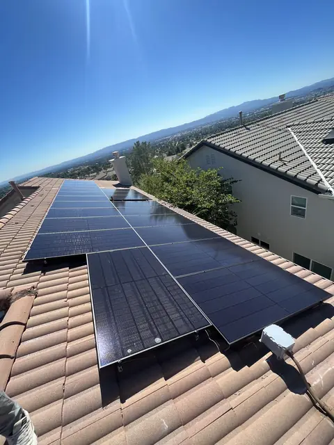 Residential PV system installed in Porter Ranch, CA