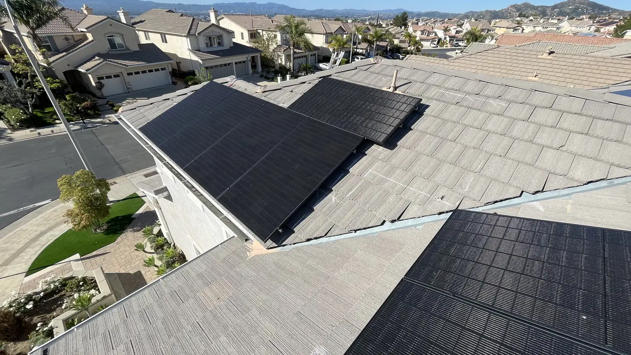 Twenty-two panel Enphase microinverter system in Porter Ranch