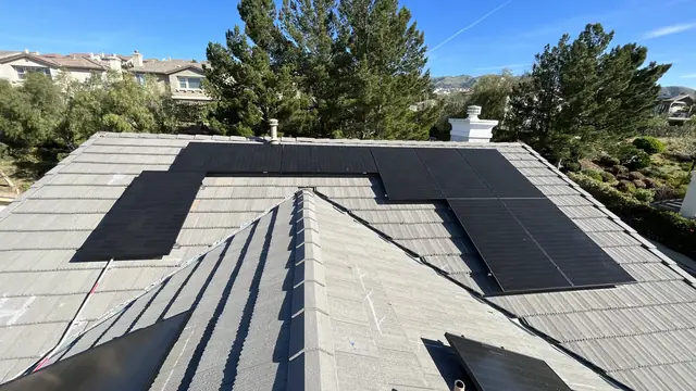 Rooftop solar installation by Cali Energy in Porter Ranch, CA