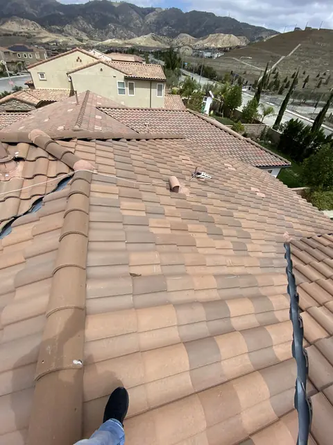 Solar array close-up in Porter Ranch, CA