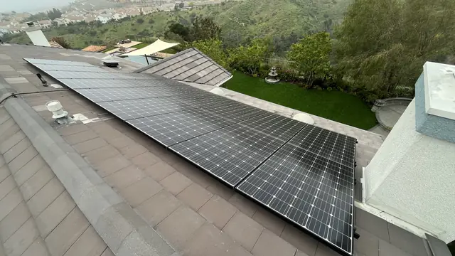 Residential PV system installed in Porter Ranch, CA