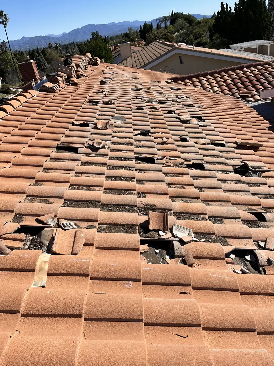 Finished rooftop solar panels on a Porter Ranch home