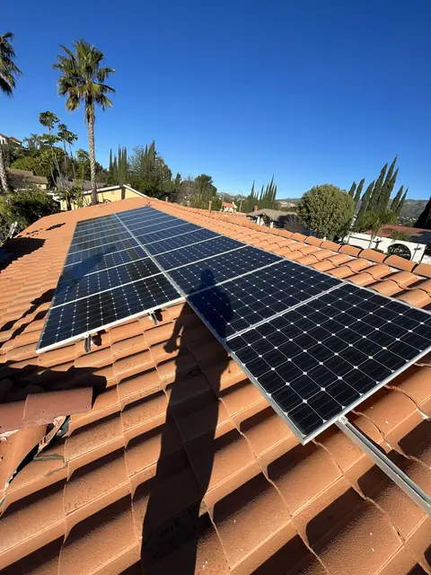 Rooftop solar installation by Cali Energy in Porter Ranch, CA