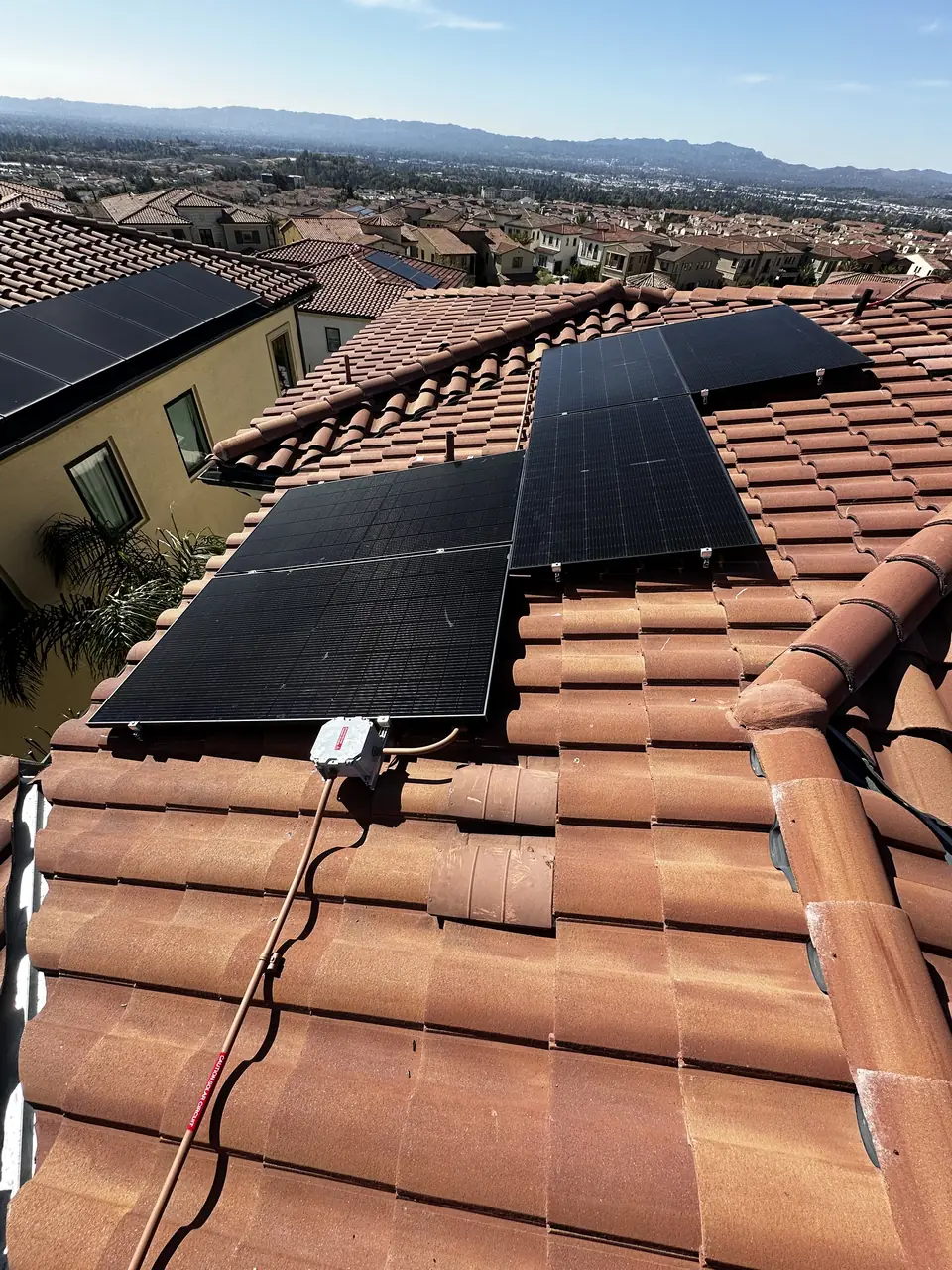 Residential PV system installed in Porter Ranch, CA