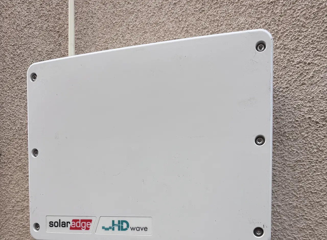 The closed cover of the replacement inverter, Porter Ranch