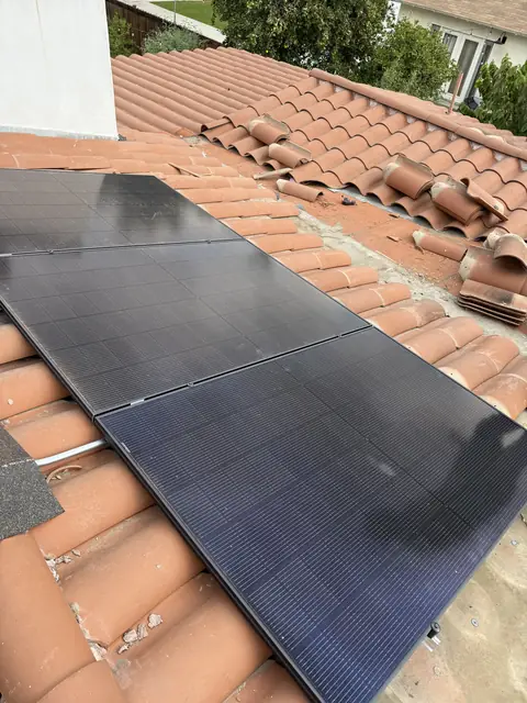Completed residential solar project in Reseda, CA