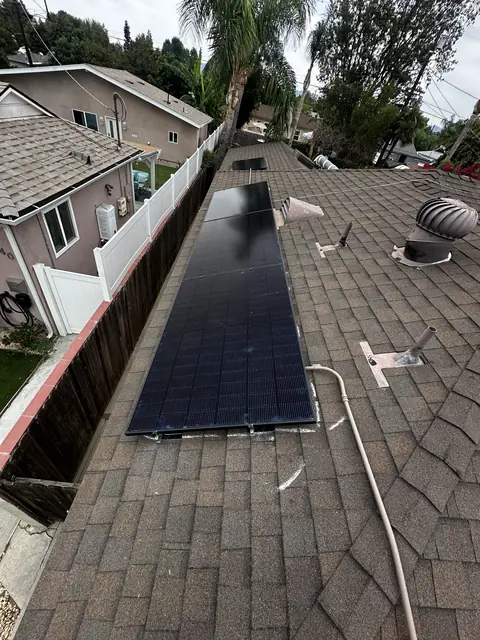 Completed residential solar project in Reseda, CA