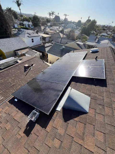 Completed residential solar project in Reseda, CA