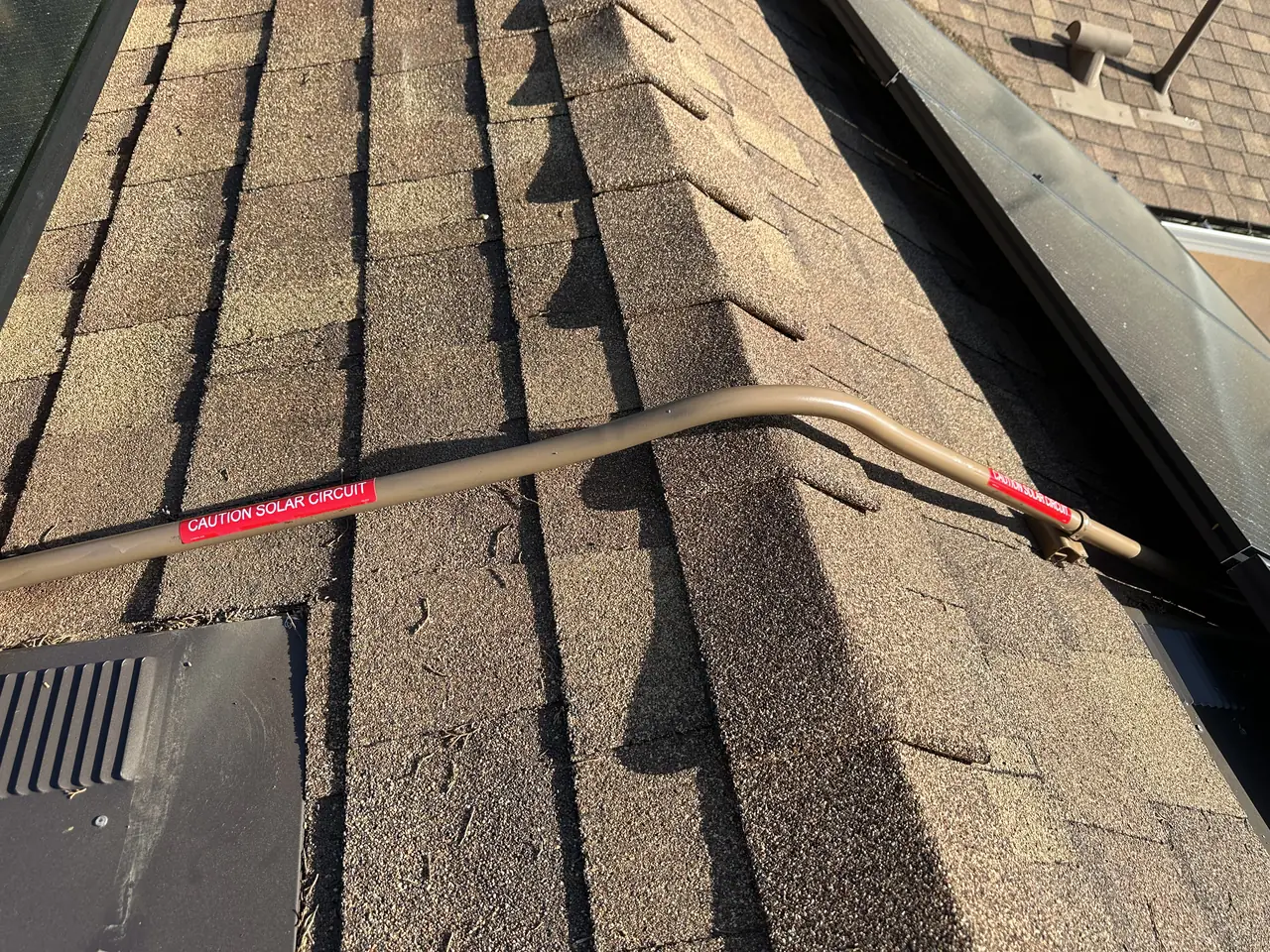 Finished rooftop solar panels on a Reseda home