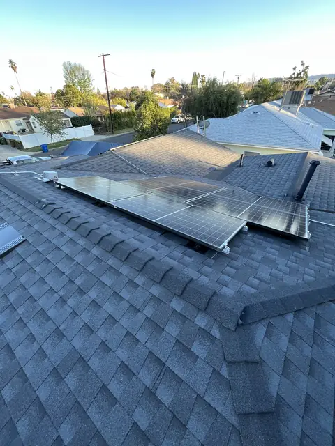 Completed residential solar project in Reseda, CA