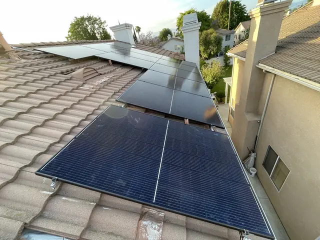 Completed residential solar project in Reseda, CA