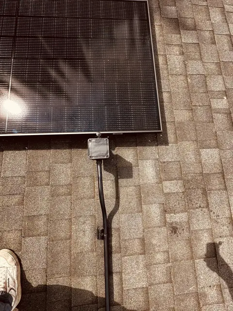 Finished rooftop solar panels on a Reseda home