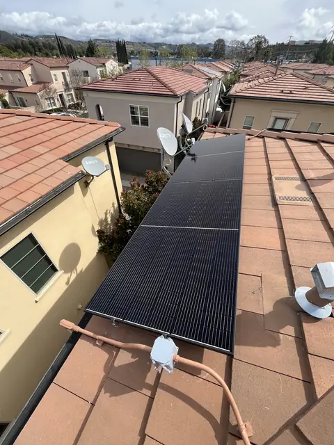 Solar array close-up in Santa Clarita, CA
